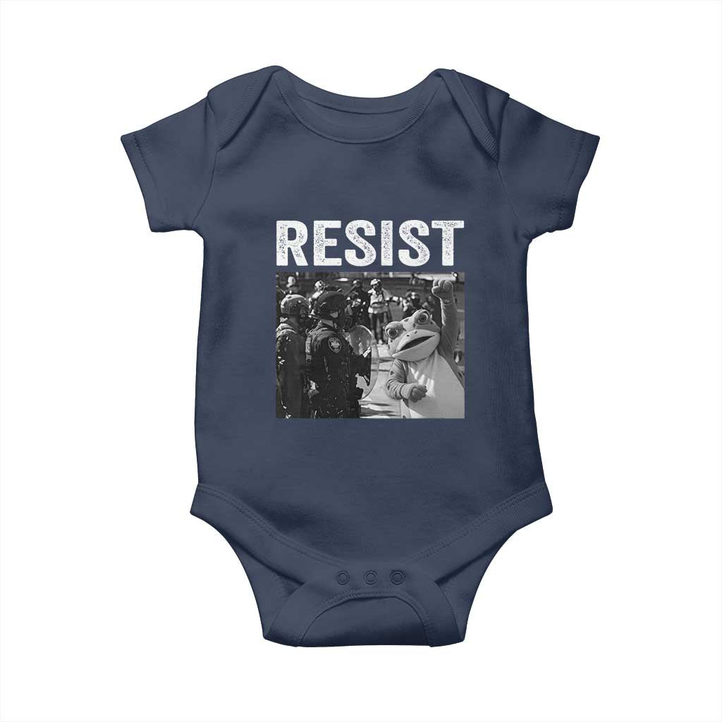 Portland Frog Protest Baby Onesie Funny Rebel Gift TS12 Navy Print Your Wear