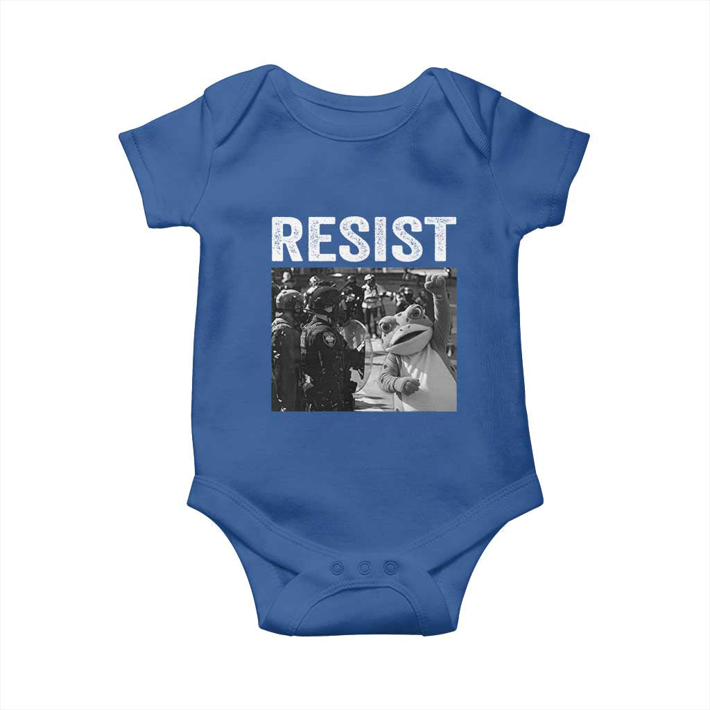 Portland Frog Protest Baby Onesie Funny Rebel Gift TS12 Royal Blue Print Your Wear