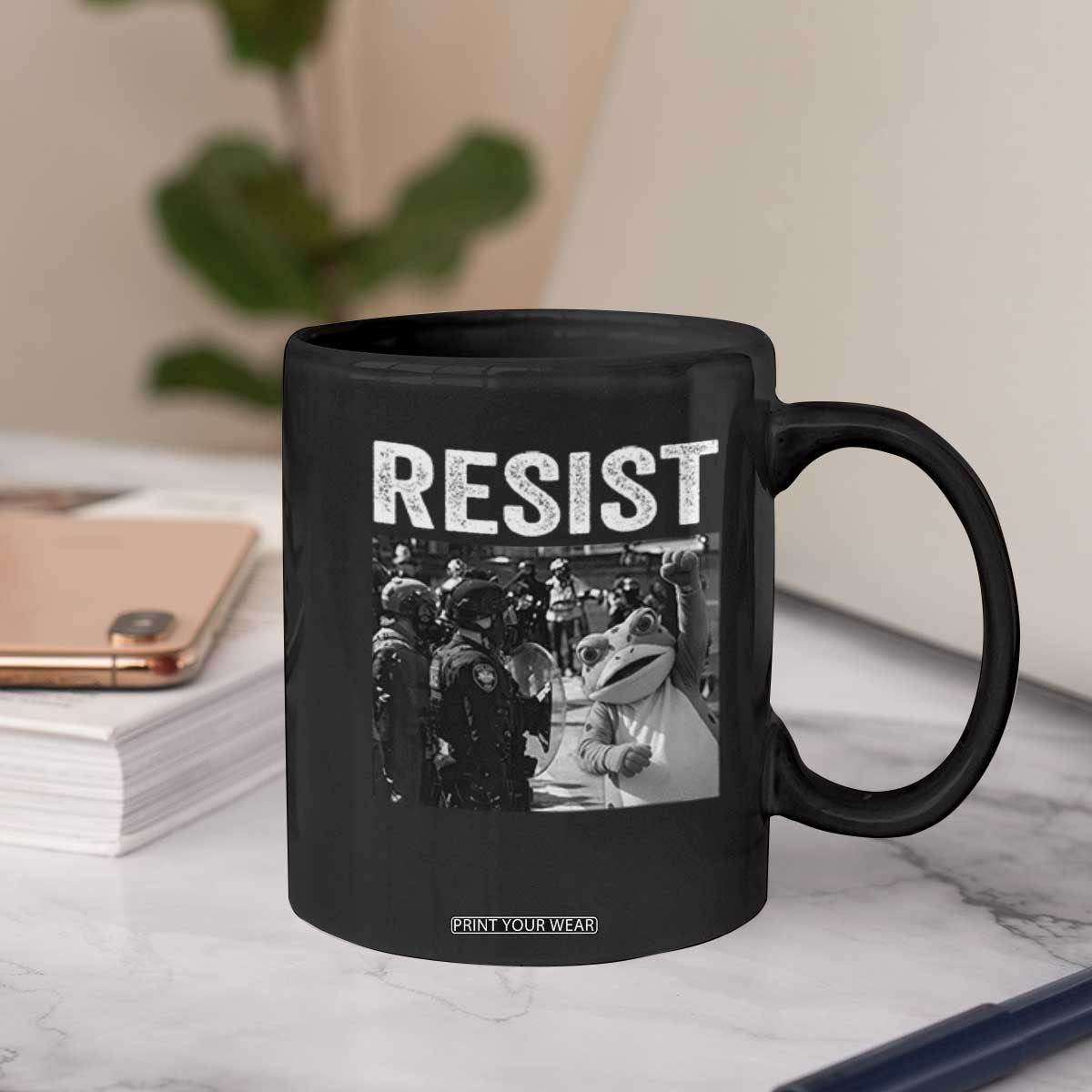 Portland Frog Protest Coffee Mug Funny Rebel Gift TS12 Print Your Wear