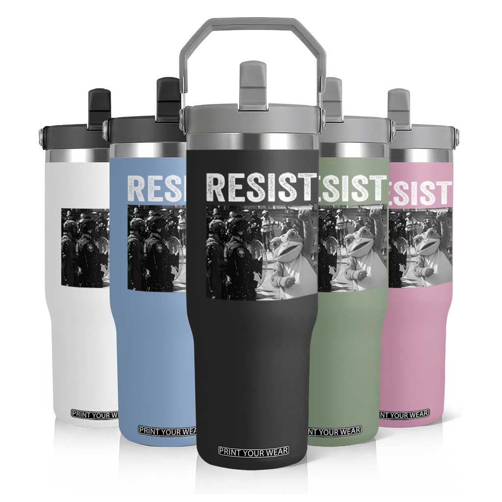 Portland Frog Protest Flip Straw Tumbler Funny Rebel Gift TS12 Print Your Wear