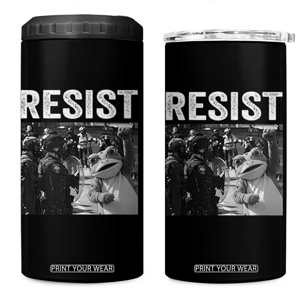 Portland Frog Protest 4 in 1 Can Cooler Tumbler Funny Rebel Gift TS12 One Size: 16 oz Black Print Your Wear