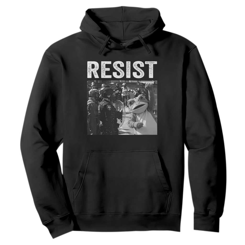Portland Frog Protest Hoodie Funny Rebel Gift TS12 Black Print Your Wear