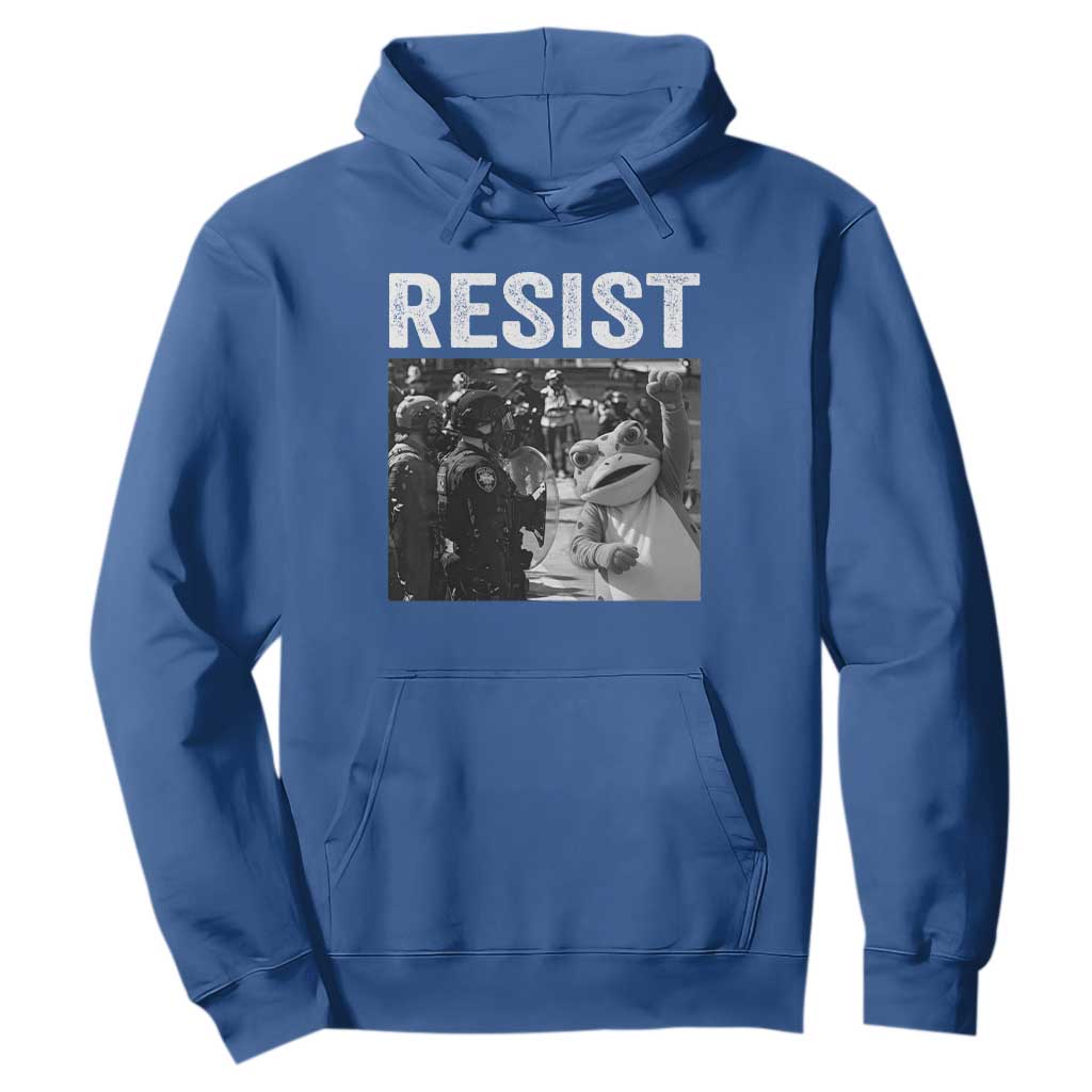 Portland Frog Protest Hoodie Funny Rebel Gift TS12 Royal Blue Print Your Wear