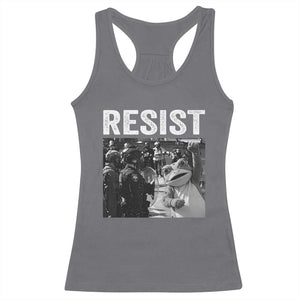 Portland Frog Protest Racerback Tank Top Funny Rebel Gift - Print Your Wear