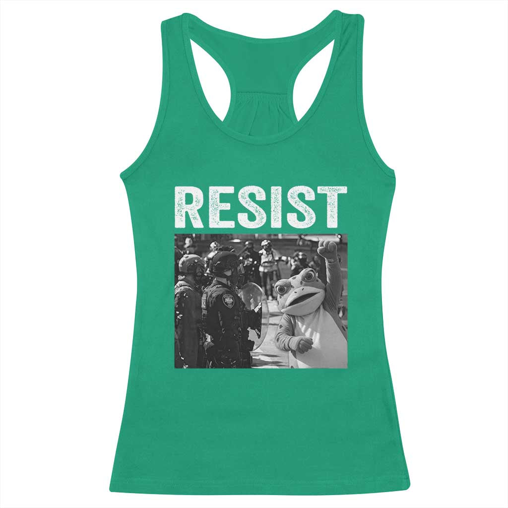 Portland Frog Protest Racerback Tank Top Funny Rebel Gift TS12 Irish Green Print Your Wear
