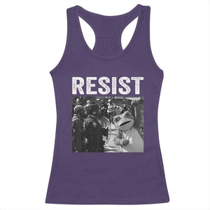 Portland Frog Protest Racerback Tank Top Funny Rebel Gift - Print Your Wear