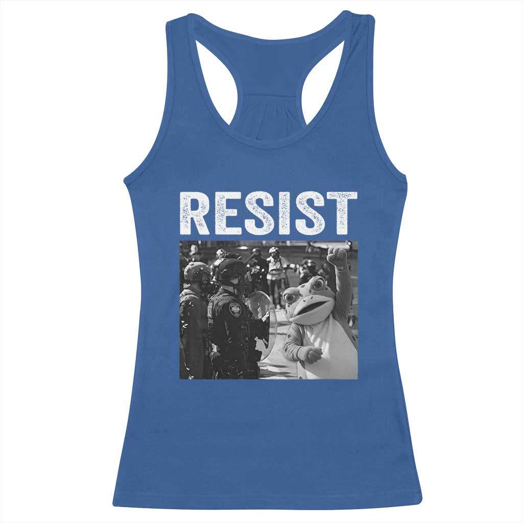 Portland Frog Protest Racerback Tank Top Funny Rebel Gift TS12 Royal Blue Print Your Wear