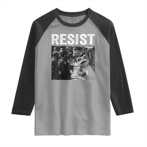 Portland Frog Protest Raglan Shirt Funny Rebel Gift - Print Your Wear