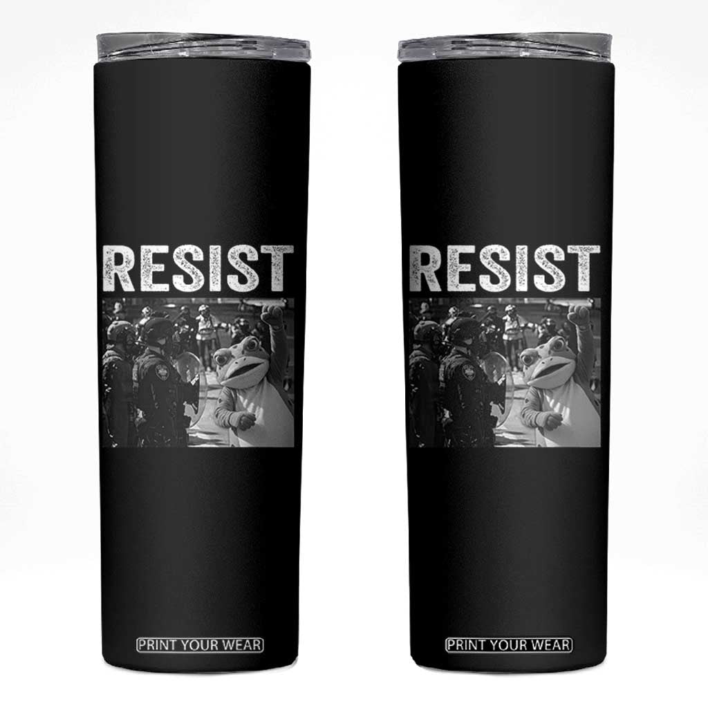 Portland Frog Protest Skinny Tumbler Funny Rebel Gift TS12 Black Print Your Wear