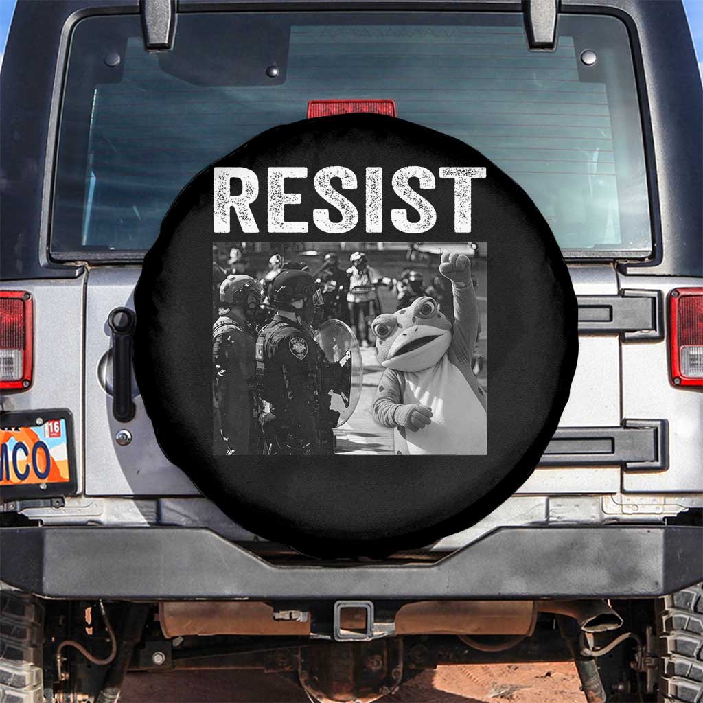 Portland Frog Protest Spare Tire Cover Funny Rebel Gift - Print Your Wear