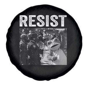 Portland Frog Protest Spare Tire Cover Funny Rebel Gift - Print Your Wear