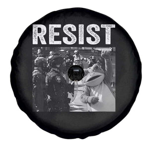 Portland Frog Protest Spare Tire Cover Funny Rebel Gift - Print Your Wear