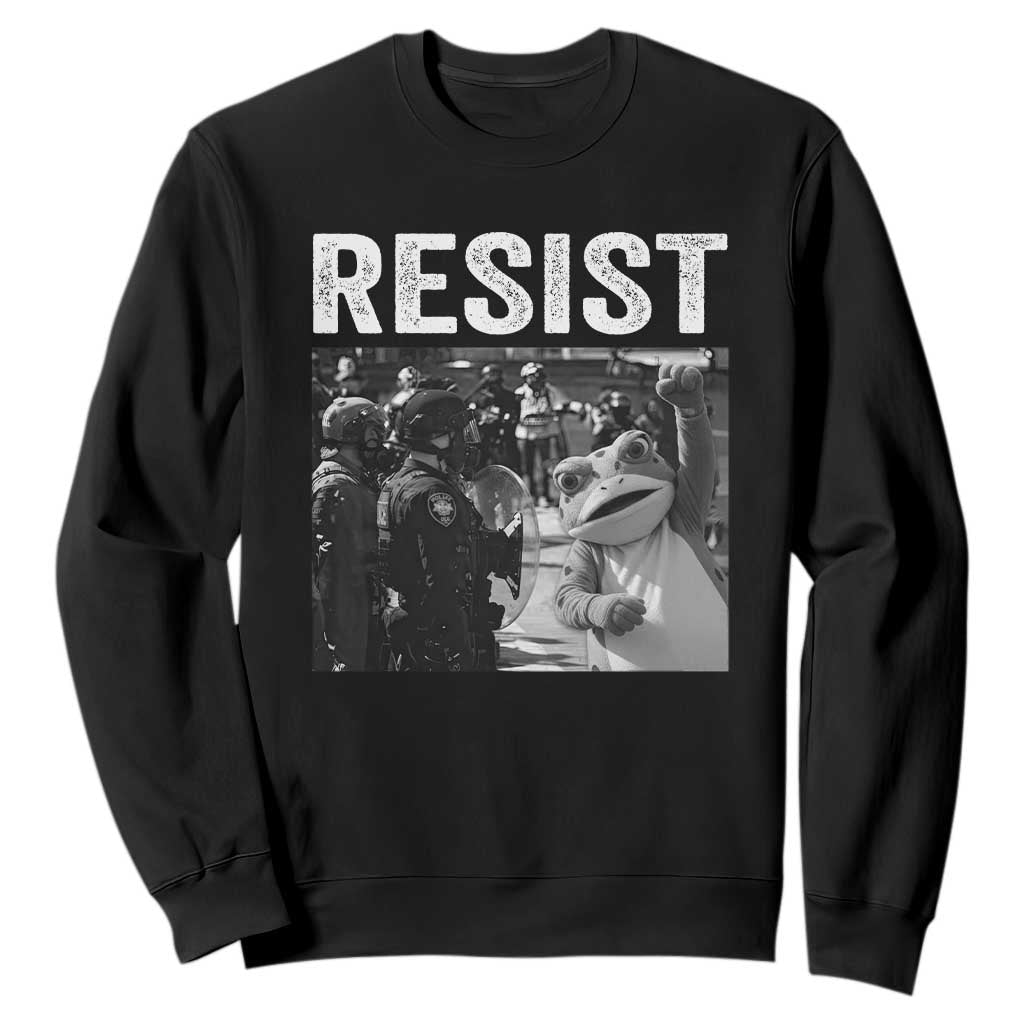Portland Frog Protest Sweatshirt Funny Rebel Gift TS12 Black Print Your Wear
