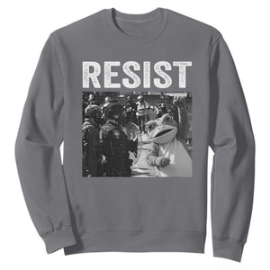 Portland Frog Protest Sweatshirt Funny Rebel Gift TS12 Charcoal Print Your Wear
