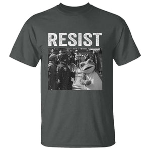 Portland Frog Protest T Shirt Funny Rebel Gift TS12 Dark Heather Print Your Wear