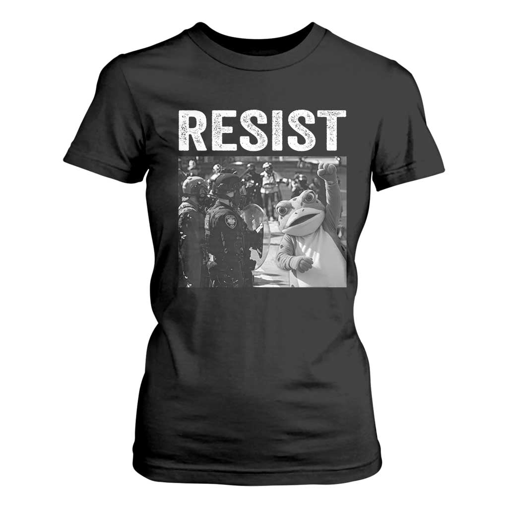 Portland Frog Protest T Shirt For Women Funny Rebel Gift TS12 Black Print Your Wear