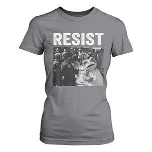 Portland Frog Protest T Shirt For Women Funny Rebel Gift TS12 Charcoal Print Your Wear