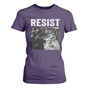 Portland Frog Protest T Shirt For Women Funny Rebel Gift TS12 Purple Print Your Wear