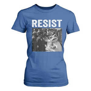 Portland Frog Protest T Shirt For Women Funny Rebel Gift TS12 Royal Blue Print Your Wear