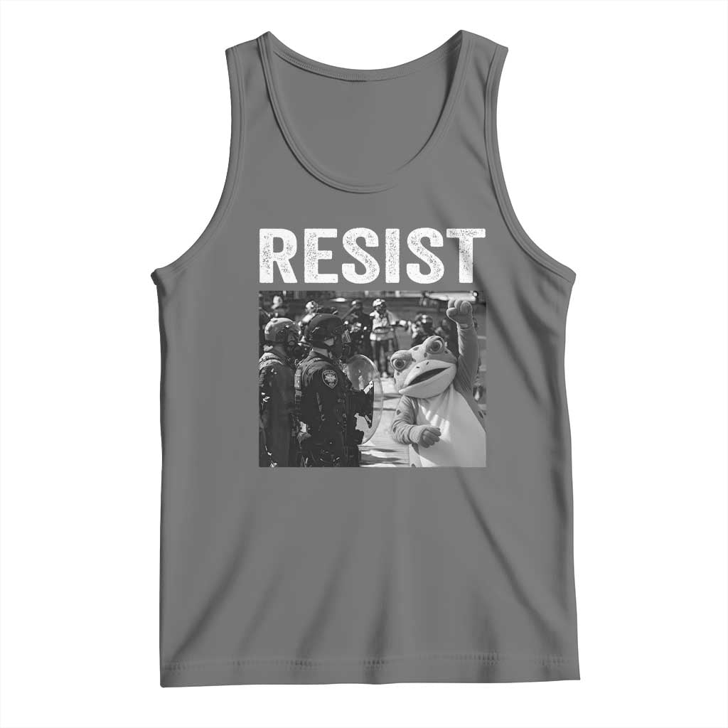 Portland Frog Protest Tank Top Funny Rebel Gift TS12 Black Heather Print Your Wear