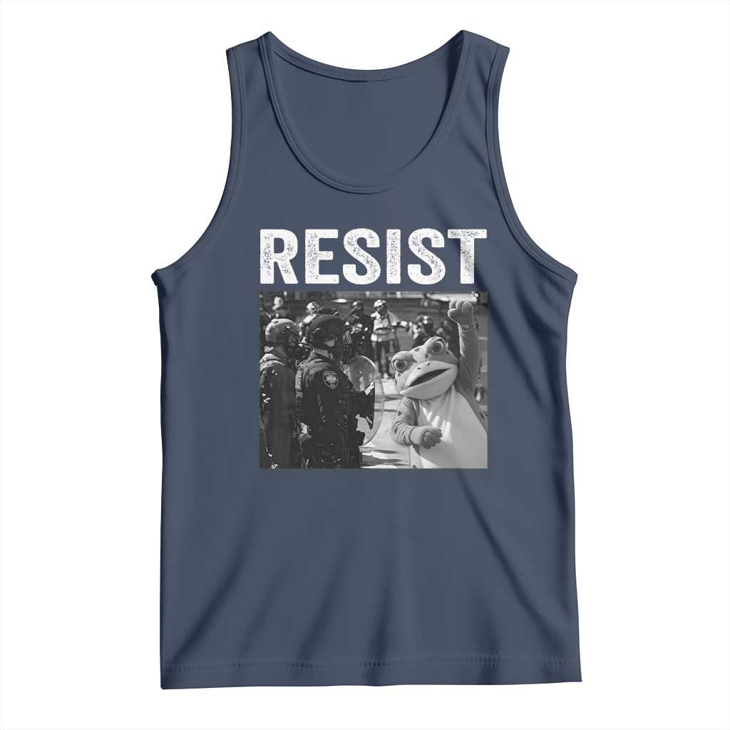 Portland Frog Protest Tank Top Funny Rebel Gift TS12 Navy Print Your Wear