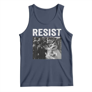 Portland Frog Protest Tank Top Funny Rebel Gift TS12 Navy Print Your Wear