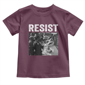Portland Frog Protest Toddler T Shirt Funny Rebel Gift TS12 Maroon Print Your Wear