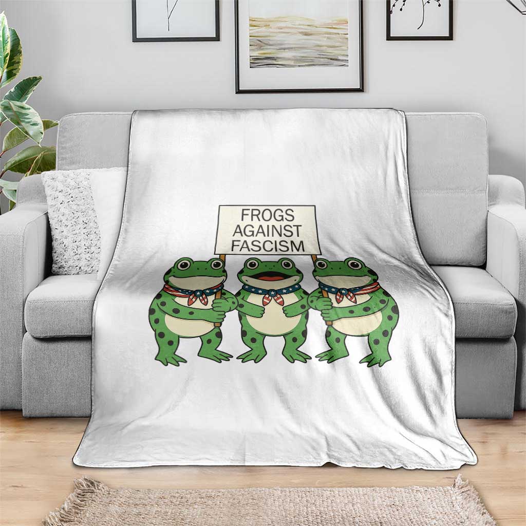 Frogs Against Fascism Throw Blanket Funny Portland Meme Humor Gift TS12 Print Your Wear