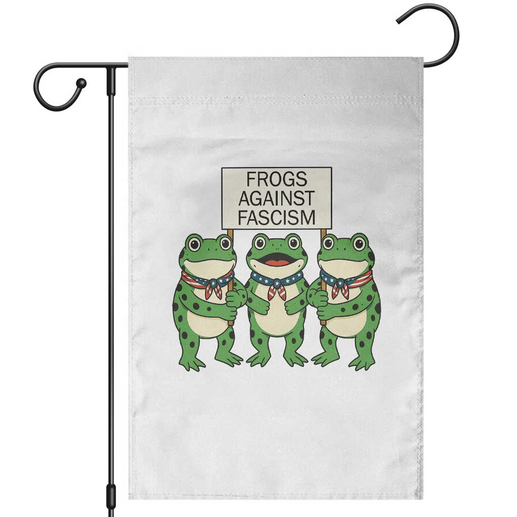 Frogs Against Fascism Garden Flag Funny Portland Meme Humor Gift TS12 White Print Your Wear
