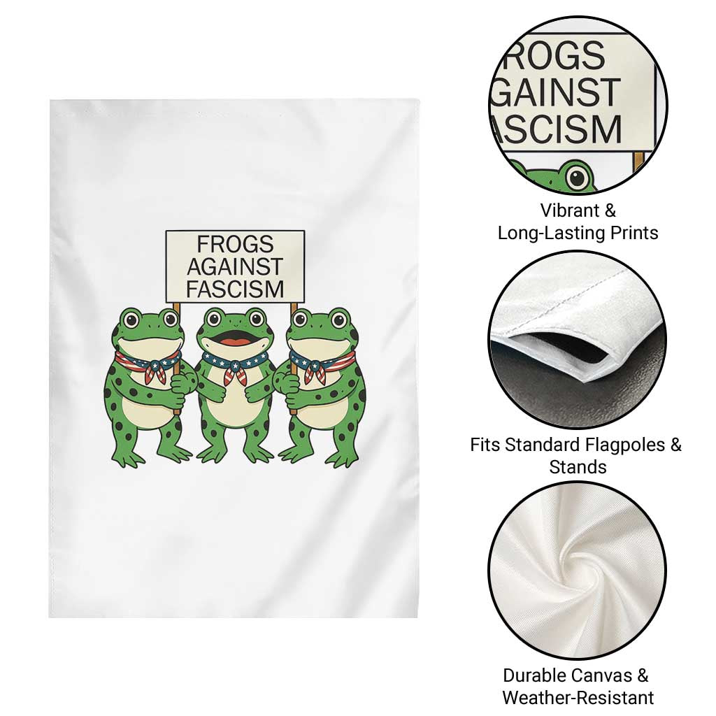 Frogs Against Fascism Garden Flag Funny Portland Meme Humor Gift TS12 Print Your Wear