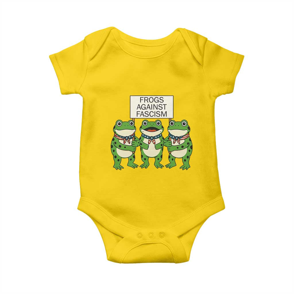Frogs Against Fascism Baby Onesie Funny Portland Meme Humor Gift TS12 Daisy Print Your Wear