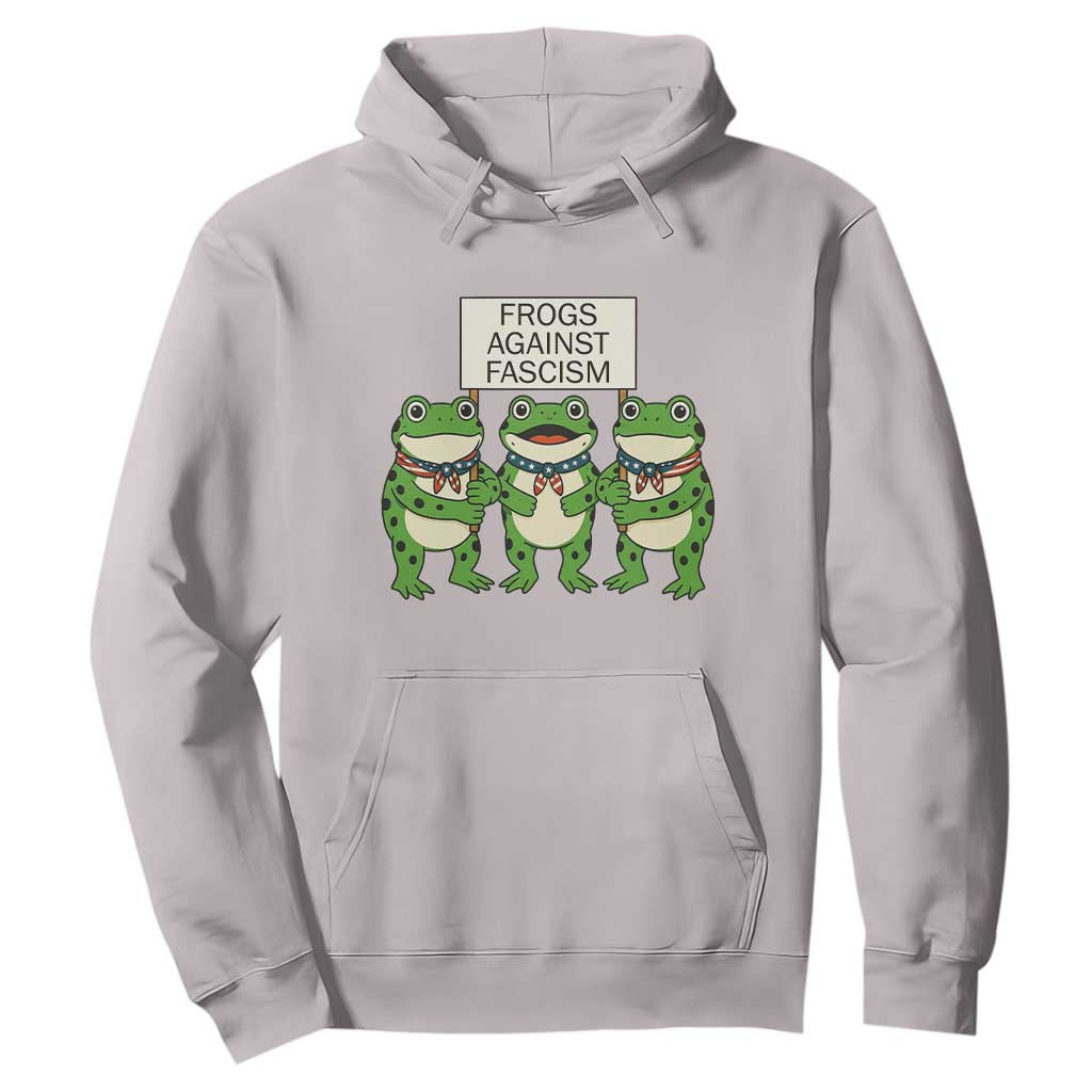Frogs Against Fascism Hoodie Funny Portland Meme Humor Gift TS12 Ice Gray Print Your Wear