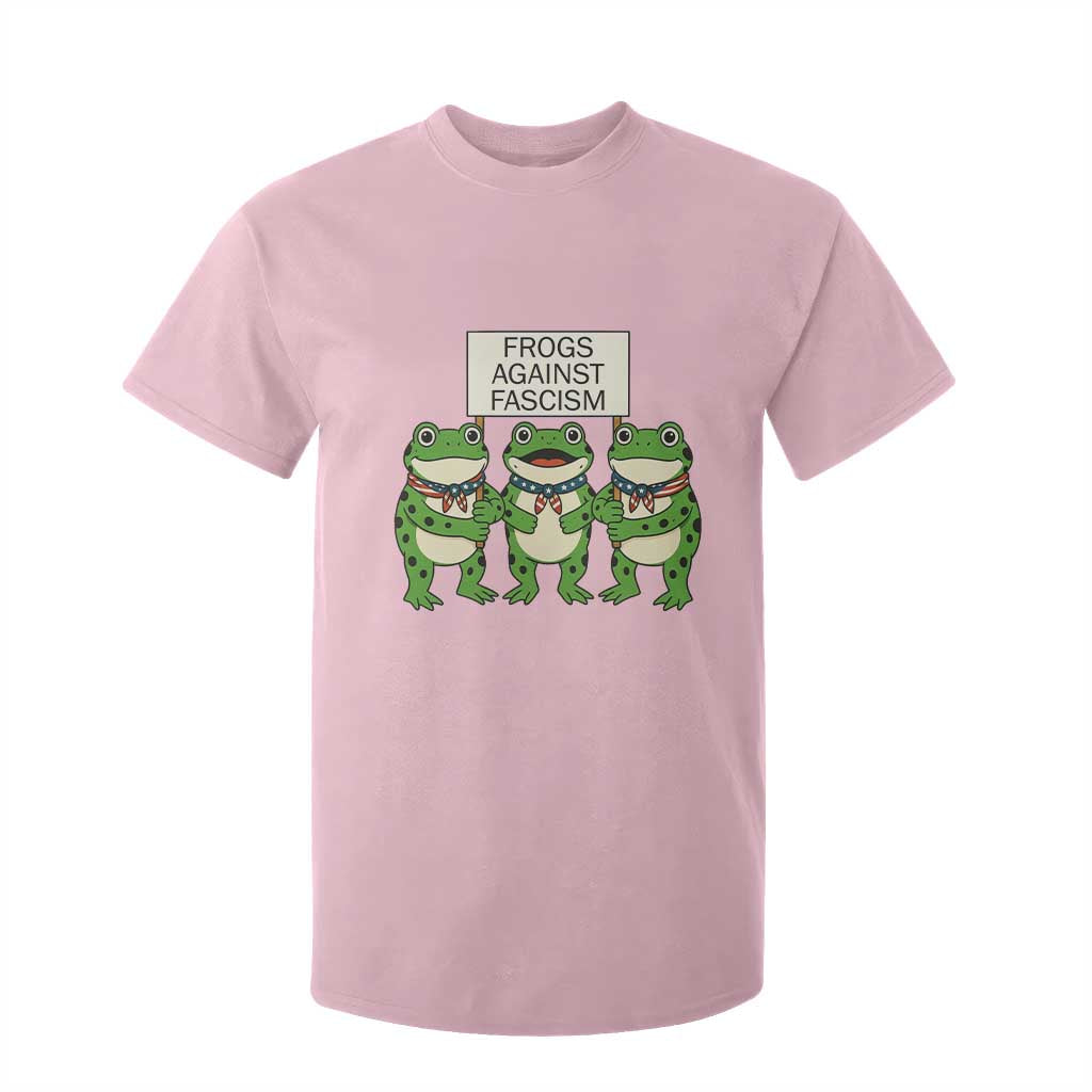 Frogs Against Fascism T Shirt For Kid Funny Portland Meme Humor Gift TS12 Light Pink Print Your Wear