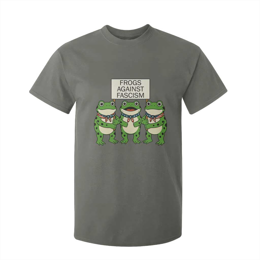 Frogs Against Fascism T Shirt For Kid Funny Portland Meme Humor Gift TS12 Military Green Print Your Wear
