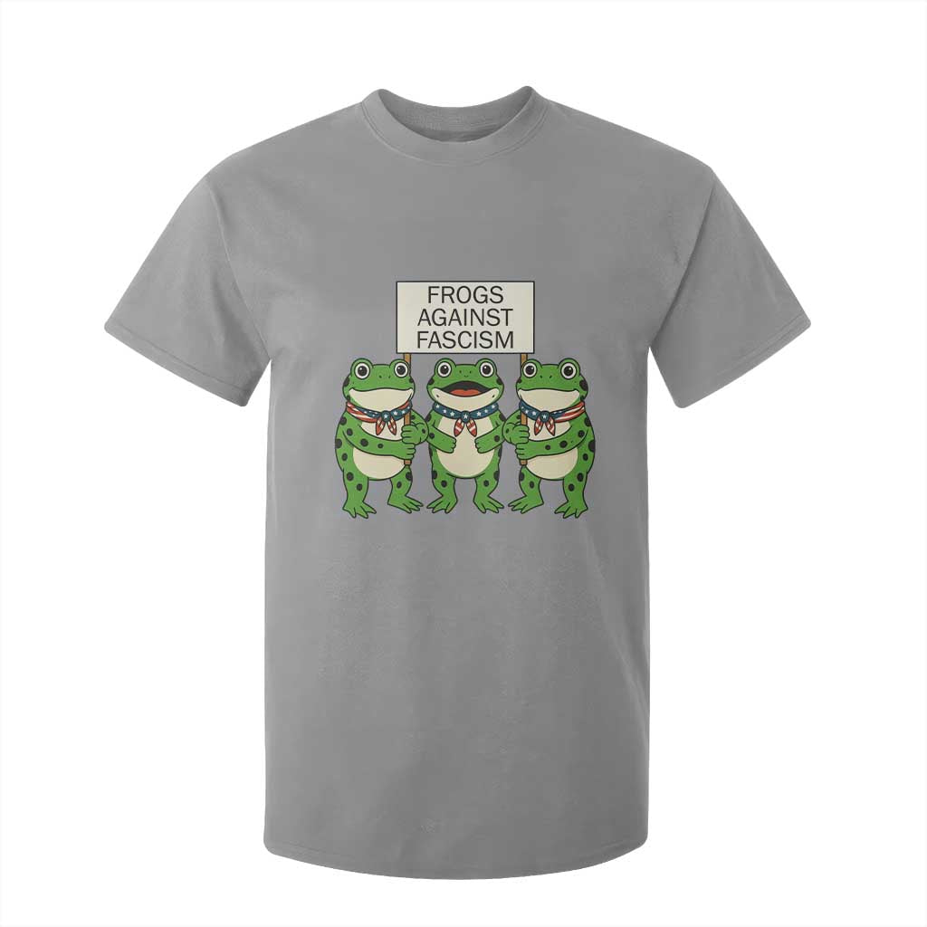 Frogs Against Fascism T Shirt For Kid Funny Portland Meme Humor Gift TS12 Sport Gray Print Your Wear