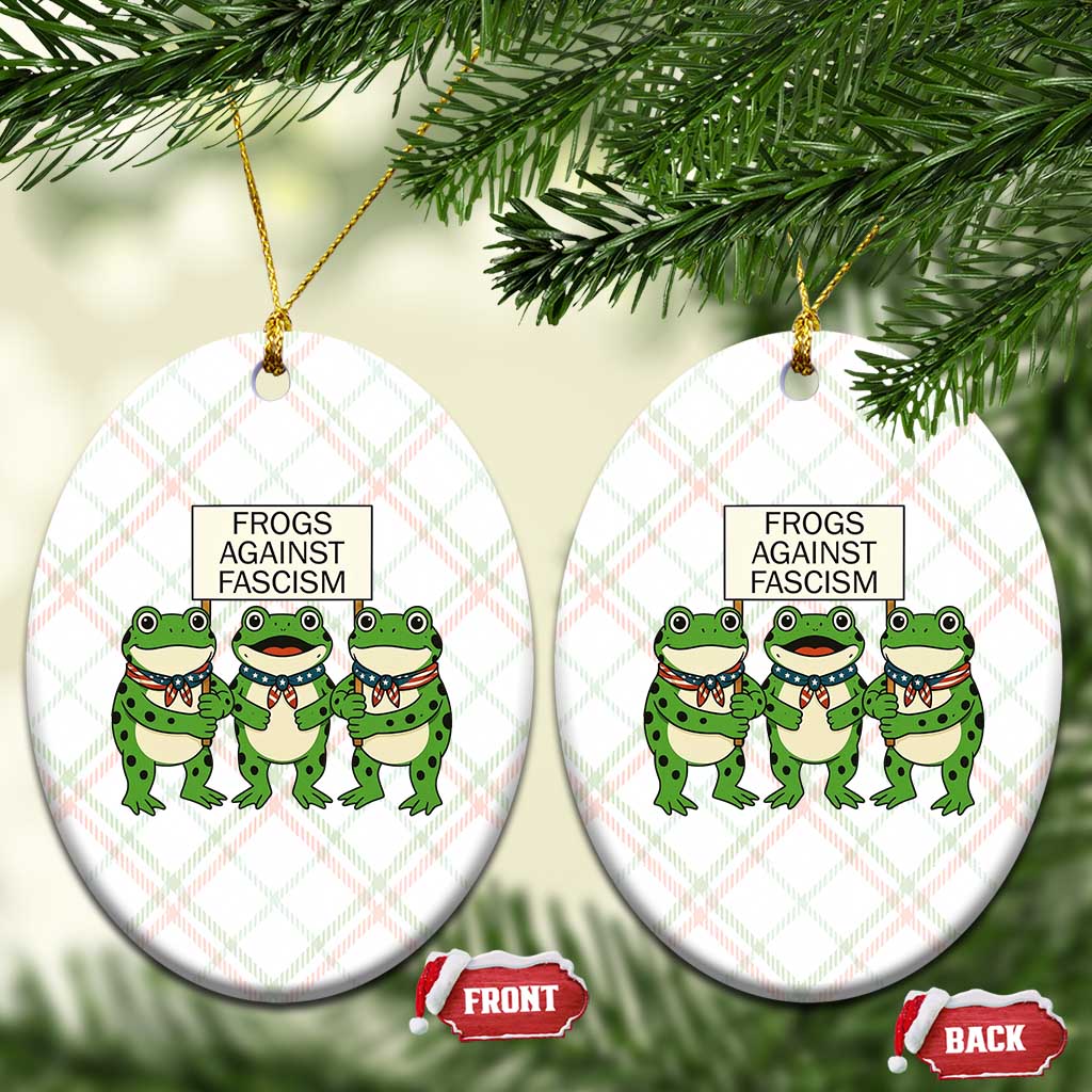 Frogs Against Fascism Ceramic Ornament Funny Portland Meme Humor Gift TS12 Print Your Wear