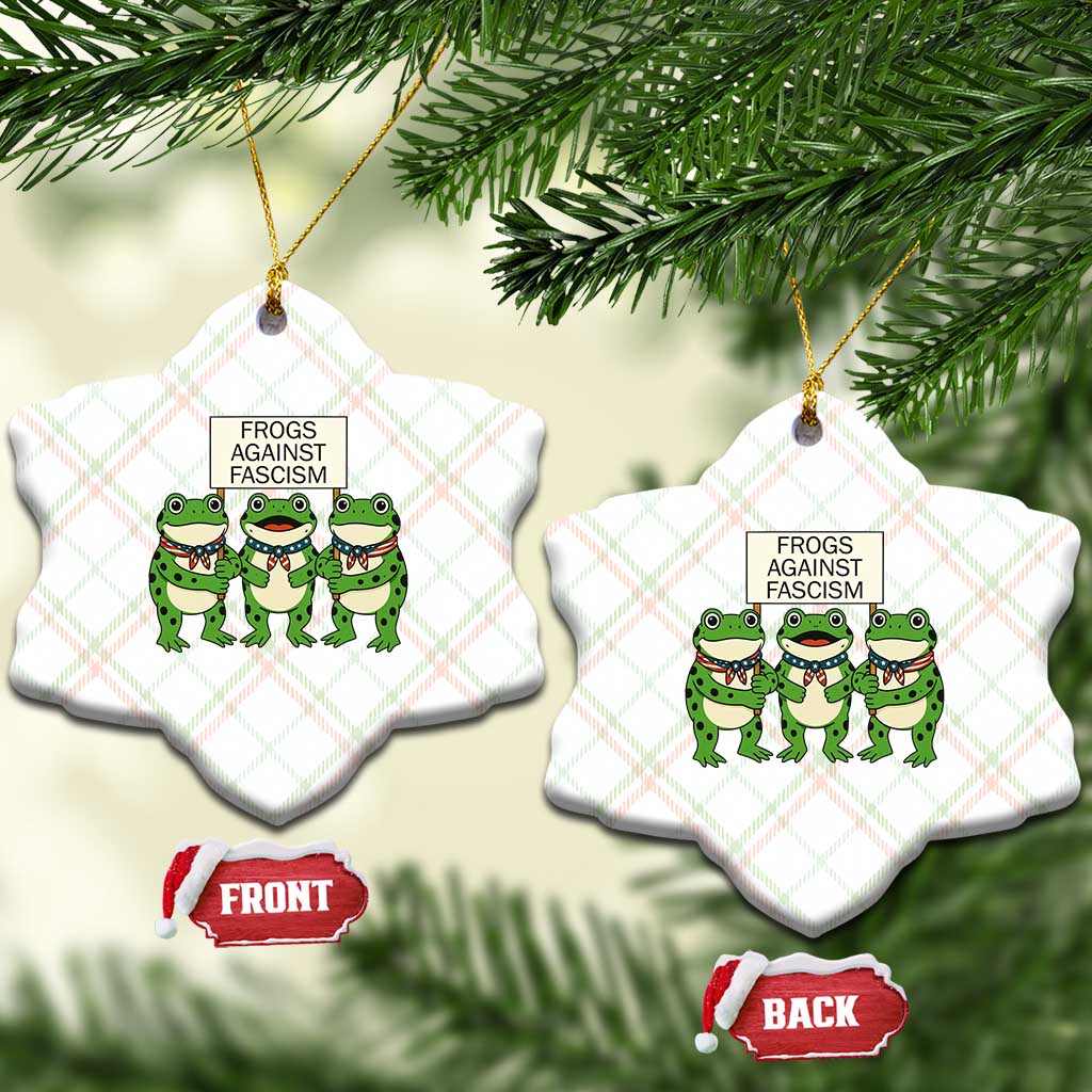Frogs Against Fascism Ceramic Ornament Funny Portland Meme Humor Gift TS12 Print Your Wear