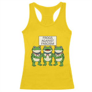 Frogs Against Fascism Racerback Tank Top Funny Portland Meme Humor Gift - Print Your Wear