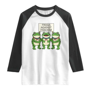 Frogs Against Fascism Raglan Shirt Funny Portland Meme Humor Gift - Print Your Wear