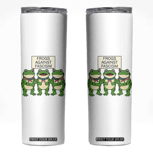 Frogs Against Fascism Skinny Tumbler Funny Portland Meme Humor Gift TS12 White Print Your Wear
