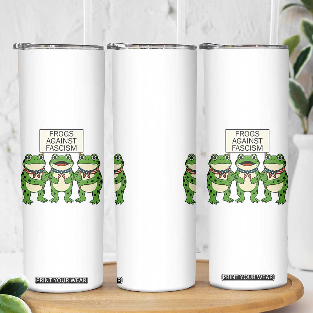 Frogs Against Fascism Skinny Tumbler Funny Portland Meme Humor Gift TS12 Print Your Wear