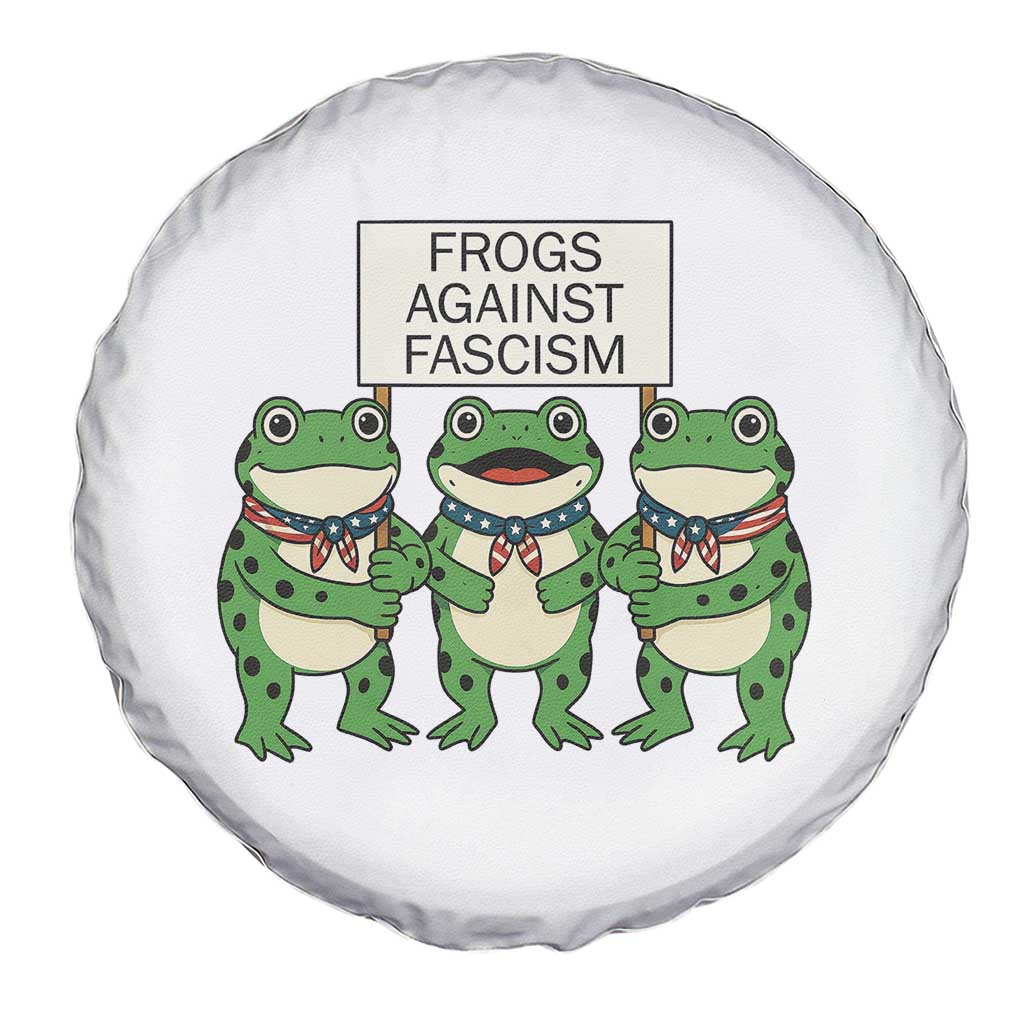 Frogs Against Fascism Spare Tire Cover Funny Portland Meme Humor Gift TS12 Print Your Wear