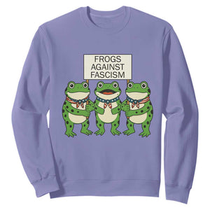 Frogs Against Fascism Sweatshirt Funny Portland Meme Humor Gift TS12 Violet Print Your Wear