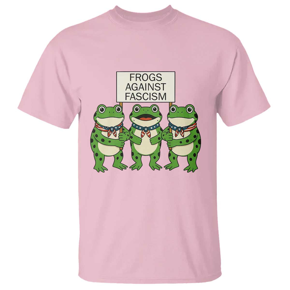 Frogs Against Fascism T Shirt Funny Portland Meme Humor Gift TS12 Light Pink Print Your Wear