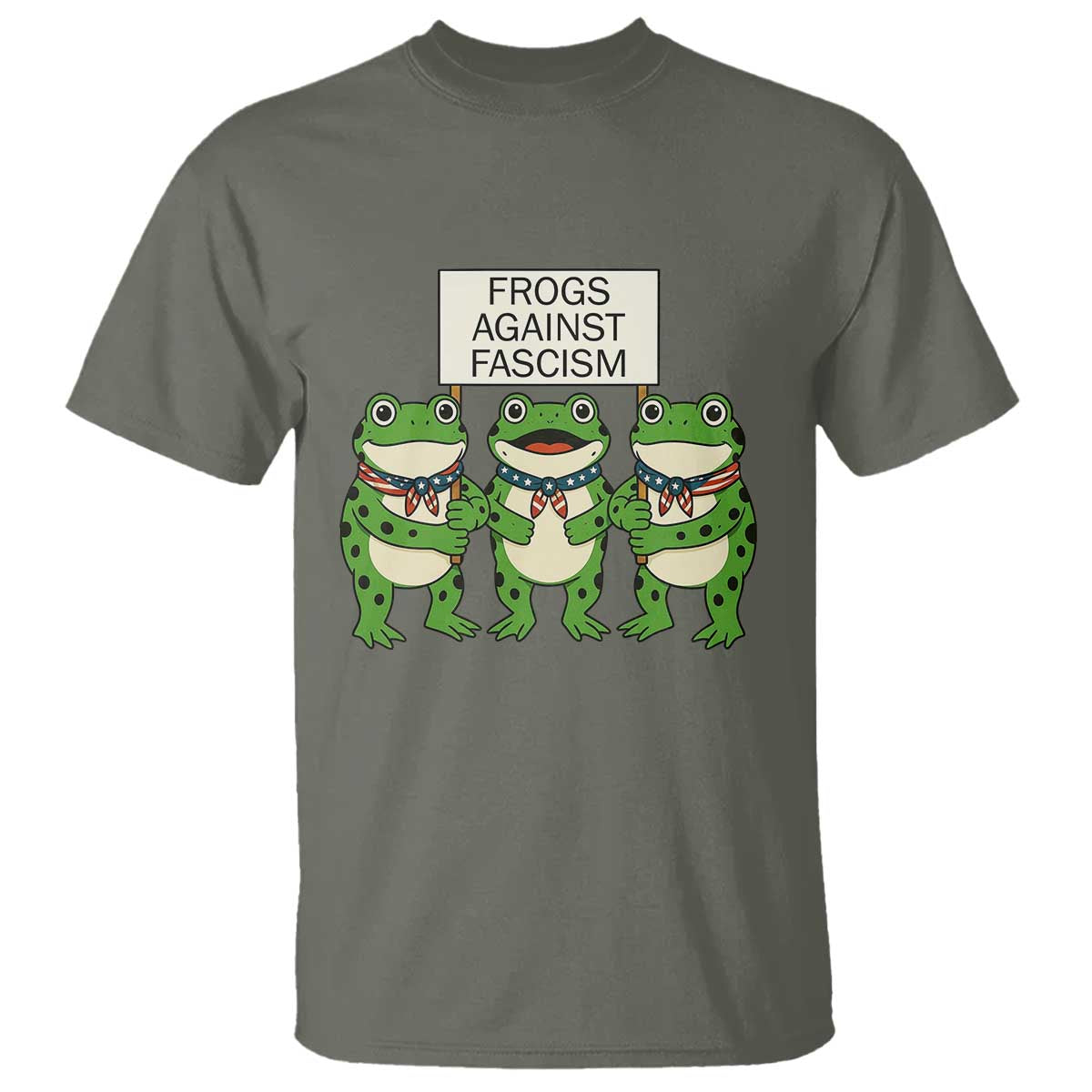 Frogs Against Fascism T Shirt Funny Portland Meme Humor Gift TS12 Military Green Print Your Wear