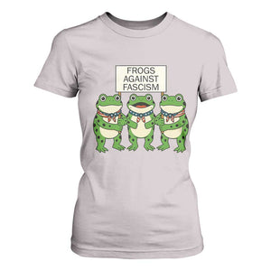 Frogs Against Fascism T Shirt For Women Funny Portland Meme Humor Gift TS12 Ice Gray Print Your Wear
