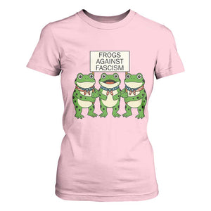 Frogs Against Fascism T Shirt For Women Funny Portland Meme Humor Gift TS12 Light Pink Print Your Wear