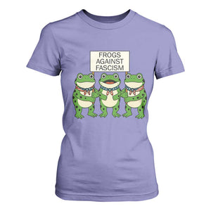Frogs Against Fascism T Shirt For Women Funny Portland Meme Humor Gift TS12 Violet Print Your Wear