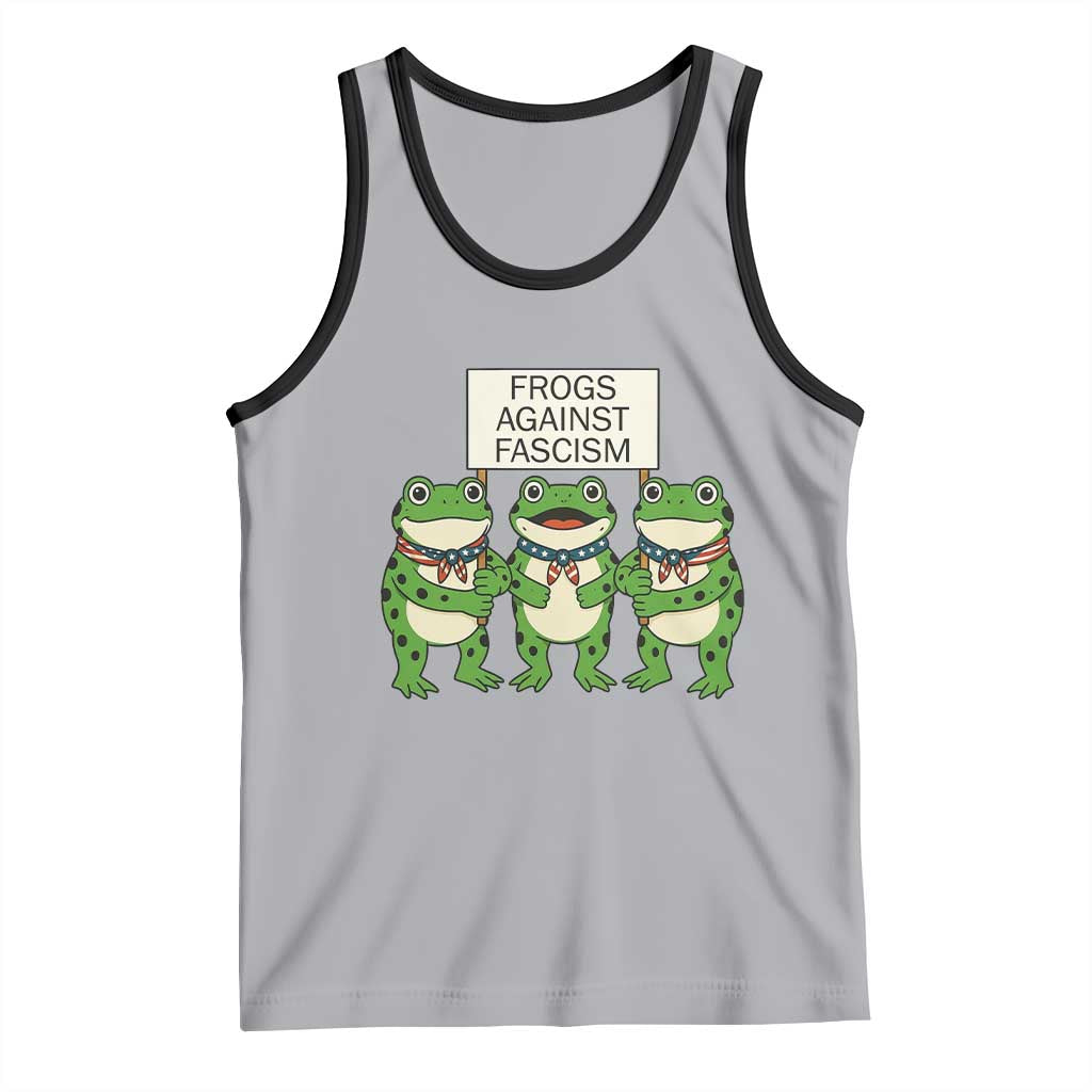 Frogs Against Fascism Tank Top Funny Portland Meme Humor Gift TS12 Athletic Heather Black Print Your Wear