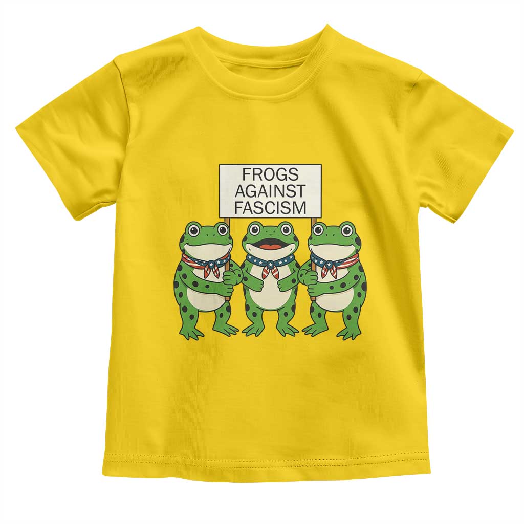 Frogs Against Fascism Toddler T Shirt Funny Portland Meme Humor Gift TS12 Daisy Print Your Wear